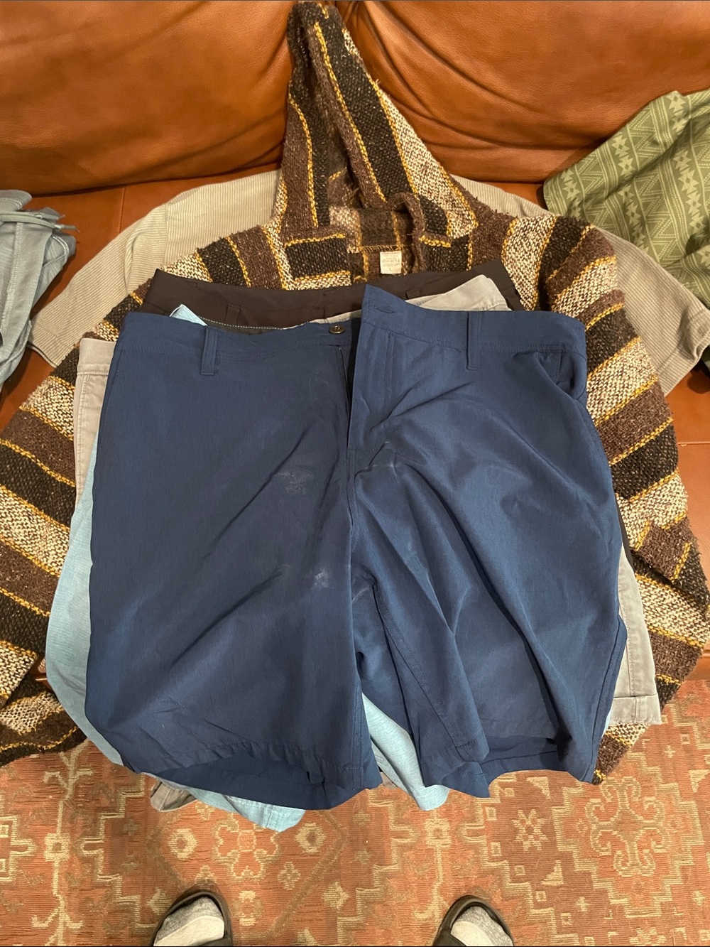 Classic Navy Blue Casual Shorts